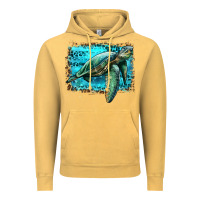 Vintage Mustard sea turtle with background Vintage Hoodie - Artiststas