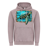 Vintage Zinc sea turtle with background Vintage Hoodie - Artiststas