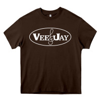 Chocolate Brown vee jay records Heavy Core Tee - artisFamous