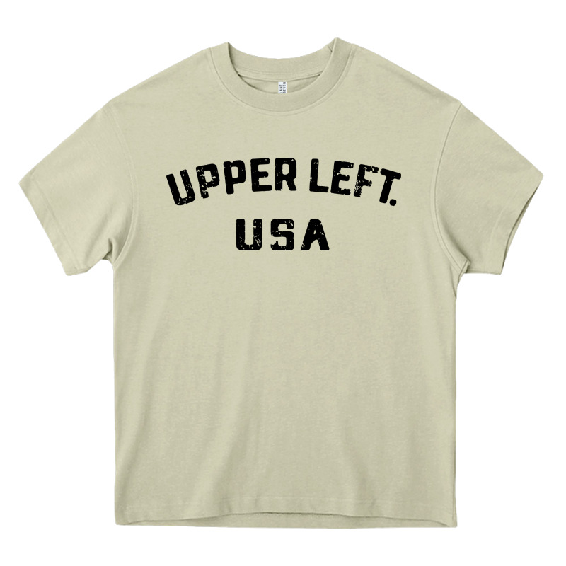 Upper Left Usa Heavy Core Tee by artisFamous | Teevron
