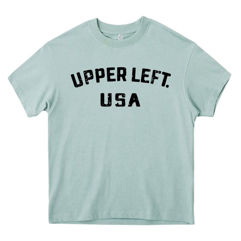 Upper Left Usa Heavy Core Tee by artisFamous | Teevron