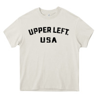 Cream upper left usa Heavy Core Tee - artisFamous