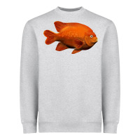 Heather Grey California Garibaldi Fish Heavyweight Sweatshirt - RanaPortraitStore