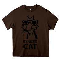 Chocolate Brown fat freddys cat Heavy Core Tee - artisFamous