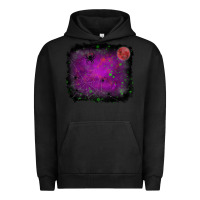 Pigment Black halloween backround moon Urban Hoodie - RanaPortraitStore
