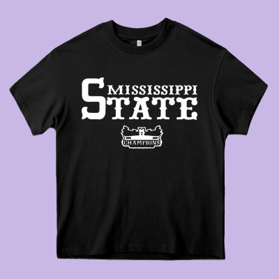 Mississippi State Champs Heavy Core Tee Designed By Artisfamous