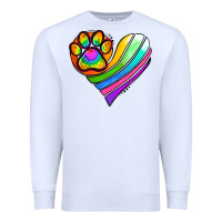 White Pride Heart Premium Sweatshirt - Jasminsmagicworld