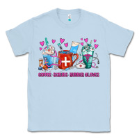 Dusty Blue Coffee Nurse Repeat Nurse Coffee Cups Classic Tee - FaDigitalArtStudio