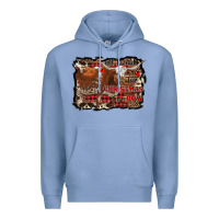 Colony Blue all i want for christmas is a cow Premium Hoodie - RanaPortraitStore