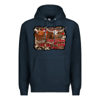 Navy all i want for christmas is a cow Premium Hoodie - RanaPortraitStore