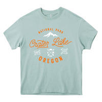 Crater Lake Oregon National Park Vintage Retro Heavy Core Tee | Teevron