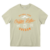 Mossy crater lake oregon national park vintage retro Heavy Core Tee - artisFamous