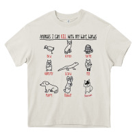 Cream animals i can kill with my bare hands Heavy Core Tee - artisFamous