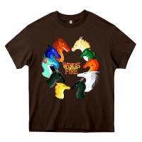 Chocolate Brown wings of fire Heavy Core Tee - artisFamous
