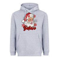Heather Grey santa believe Heavyweight Hoodie - RanaPortraitStore