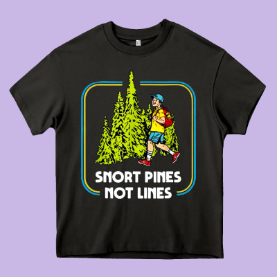 Snort Pines Not Lines Funny Boy Going To School Vintage Heavy Core Tee Designed By Artisfamous