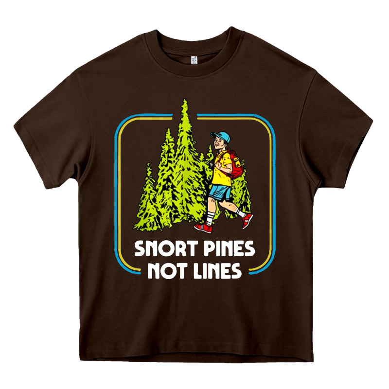 Snort Pines Not Lines Funny Boy Going To School Vintage Heavy Core Tee by artisFamous | Teevron