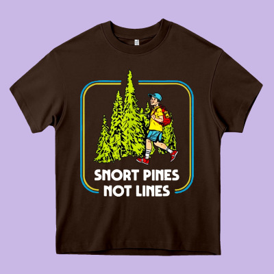 Snort Pines Not Lines Funny Boy Going To School Vintage Heavy Core Tee Designed By Artisfamous