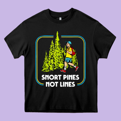 Snort Pines Not Lines Funny Boy Going To School Vintage Heavy Core Tee Designed By Artisfamous