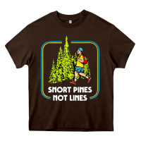 Chocolate Brown snort pines not lines funny boy going to school vintage Heavy Core Tee - artisFamous