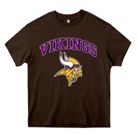 Chocolate Brown vikings style Heavy Core Tee - artisFamous