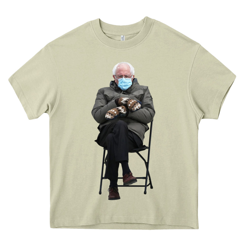 Bernie Sitting In The Cold With Mittens Meme Heavy Core Tee by artisFamous | Teevron