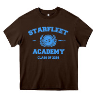 Chocolate Brown starfleet academy Heavy Core Tee - artisFamous