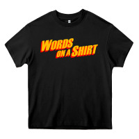 Black words on a shirt Heavy Core Tee - artisFamous