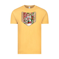 Vintage Mustard Christmas Pocket Vintage Tee - CowhideDigitalArt