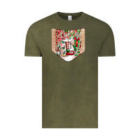Vintage Olive Christmas Pocket Vintage Tee - CowhideDigitalArt