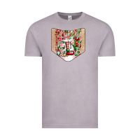 Vintage Zinc Christmas Pocket Vintage Tee - CowhideDigitalArt
