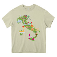 Mossy Italy map Heavy Core Tee - artisFamous