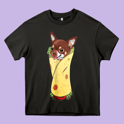 Funny Chihuahua Dog Burrito Food Tee Heavy Core Tee Designed By Artisfamous
