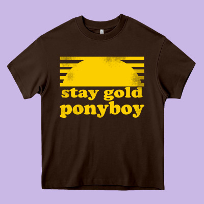 Stay Gold Ponyboy The Outsiders Movie Book Heavy Core Tee Designed By Artisfamous