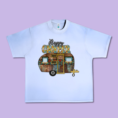 Happy Camper Urban Heavy Tee Designed By Cowhidedigitalart