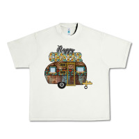 Pistachio Happy Camper Urban Heavy Tee - CowhideDigitalArt
