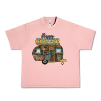 Salmon Happy Camper Urban Heavy Tee - CowhideDigitalArt