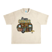 Sandshell Happy Camper Urban Heavy Tee - CowhideDigitalArt