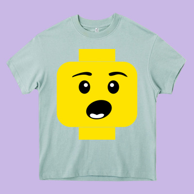 Surprised Expression Lego Head Heavy Core Tee Designed By Artisfamous
