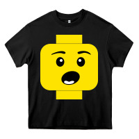 Black surprised expression lego head Heavy Core Tee - artisFamous