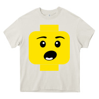 Cream surprised expression lego head Heavy Core Tee - artisFamous