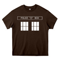 Chocolate Brown the blue box t shirt doctor doc dalek bbc bow tie tv tenth eleventh wh Heavy Core Tee - artisFamous