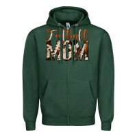 Sports Green football mom Zipper Hoodie - Jasminsmagicworld