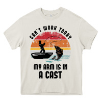 Cream dad fishing Heavy Core Tee - artisFamous