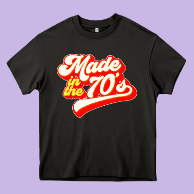 Made In The 70s Retro Heavy Core Tee Designed By Artisfamous