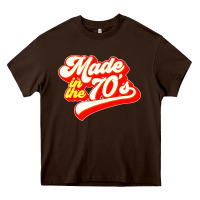 Chocolate Brown made in the 70s retro Heavy Core Tee - artisFamous