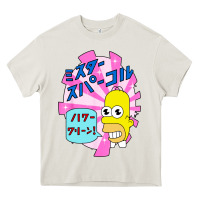 Cream mr funny sparkles Heavy Core Tee - artisFamous
