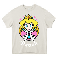 Cream peach graphic Heavy Core Tee - artisFamous