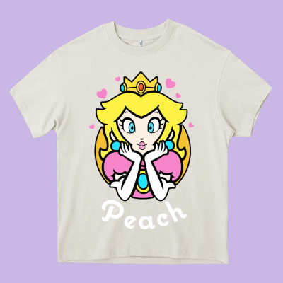 Peach Graphic Heavy Core Tee Designed By Artisfamous