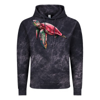 Cloud Black sea turtle pink glitter Vintage Hoodie - Artiststas